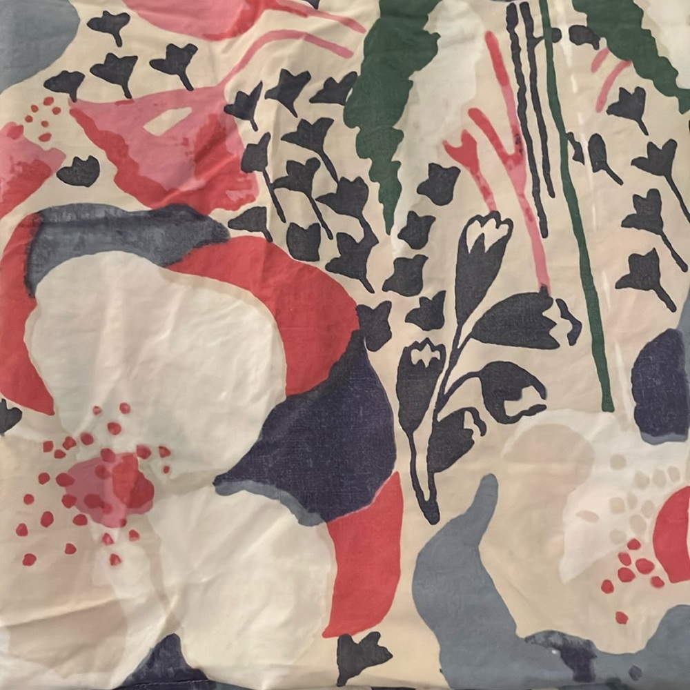 Ralph Lauren king pillow sham. Floral. Pink, white, blues.